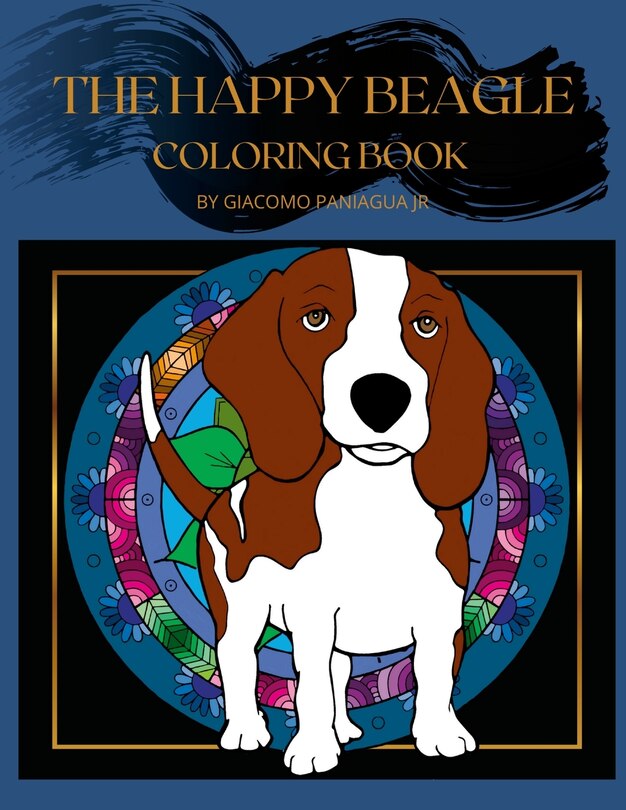 Front cover_The Happy Beagle Coloring Book