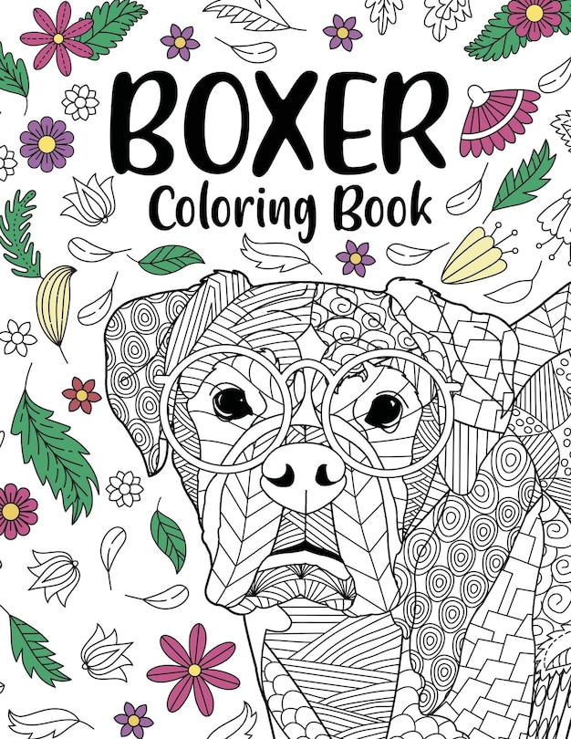 Front cover_Boxer Dog Coloring Book