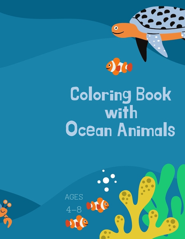 Couverture_Coloring book with ocean animals