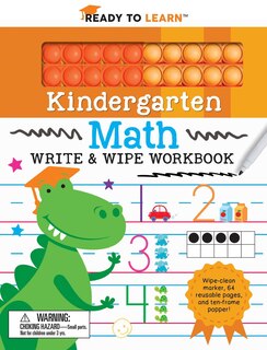 Front cover_Ready to Learn Kindergarten Math Write & Wipe Workbook with Popper