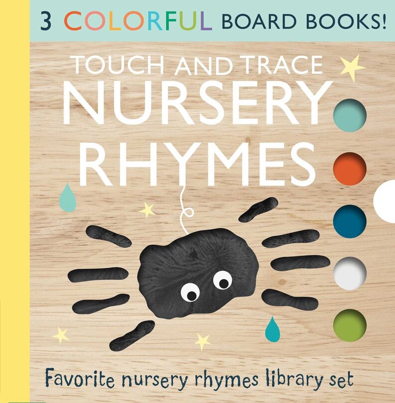 Front cover_Touch and Trace Nursery Rhymes 3-Book Set: Itsy Bitsy Spider, Hey Diddle Diddle, This Little Piggy
