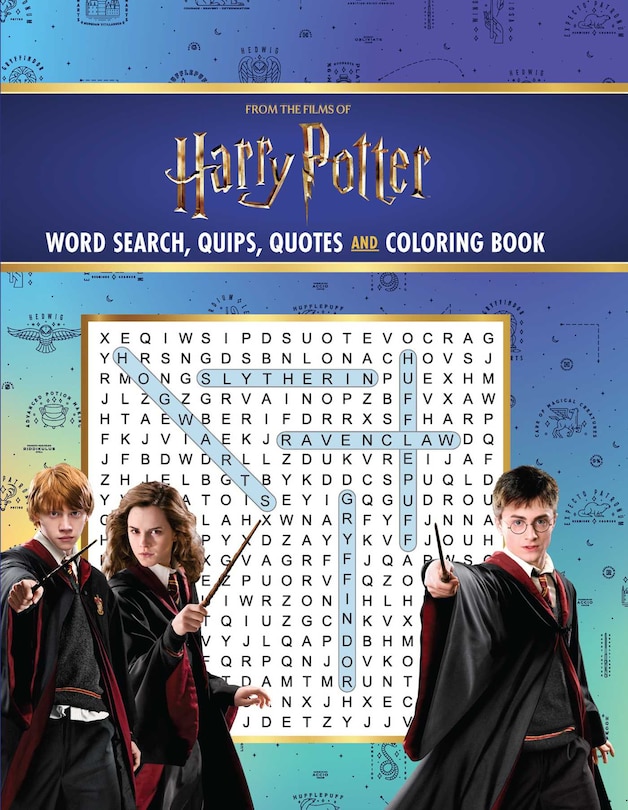 Front cover_Harry Potter Word Search, Quips, Quotes, and Coloring Book