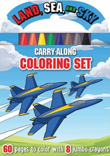 Front cover_Land, Sea, and Sky: Carry-Along Coloring Set