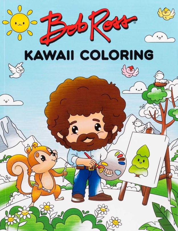 Front cover_Bob Ross Kawaii Coloring