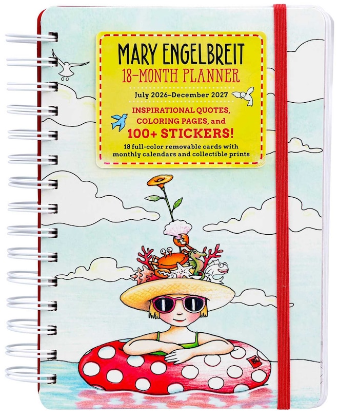 Front cover_Mary Engelbreit 18-Month Coloring Planner: July 2026-December 2027