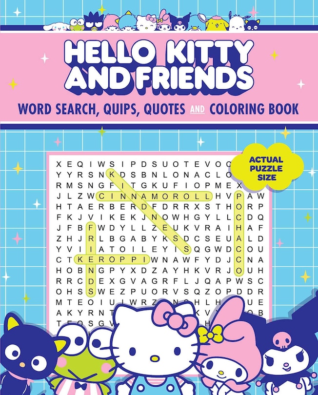 Couverture_Hello Kitty and Friends Word Search, Quips, Quotes and Coloring Book