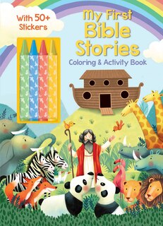 Front cover_My First Bible Stories Coloring & Activity Book with 4 Crayons and 50+ Stickers