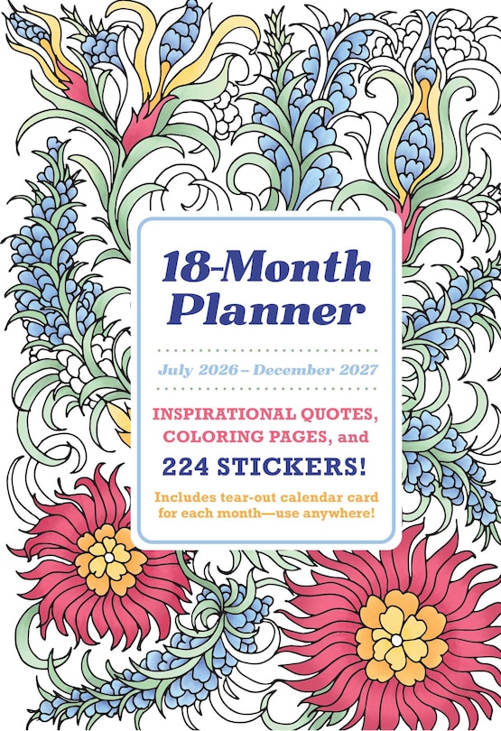 Couverture_18-Month Coloring Planner: July 2026-December 2027