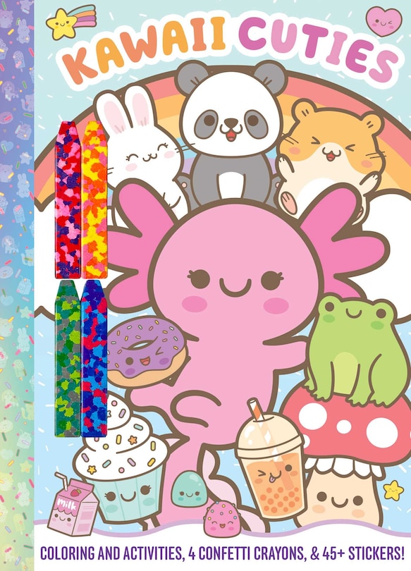 Couverture_Kawaii Cuties: Coloring Book with Confetti Crayons and Stickers
