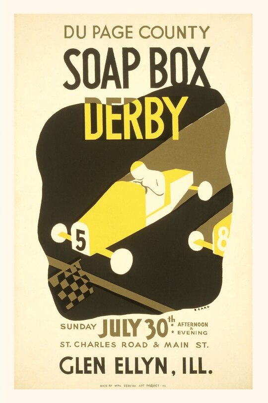 Front cover_Vintage Journal Soap Box Derby, Glen Ellyn, Illinois Poster