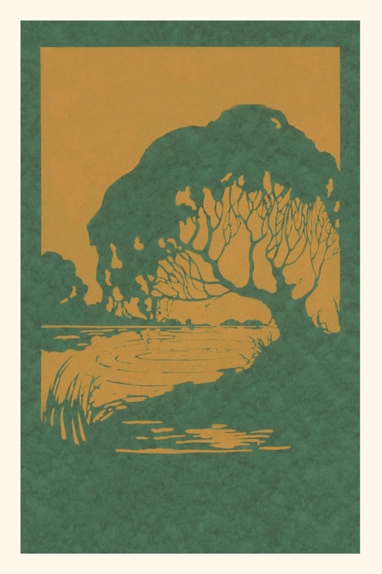 Front cover_Vintage Journal Woodcut of Tree and Pond
