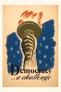Front cover_Vintage Journal Democracy, A Challenge, Liberty Torch