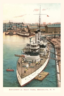 Front cover_Vintage Journal Battleship in Navy Yard, Brooklyn, New York City