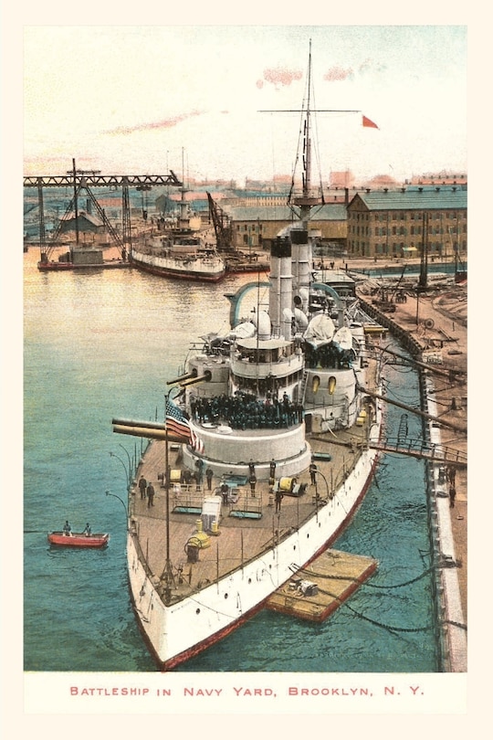 Front cover_Vintage Journal Battleship in Navy Yard, Brooklyn, New York City