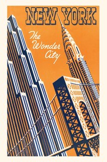 Front cover_Vintage Journal Orange and Blue Graphic of New York City Skyline