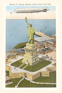 Front cover_Vintage Journal Blimp over Statue of Liberty, New York City