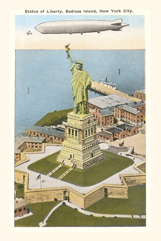 Front cover_Vintage Journal Blimp over Statue of Liberty, New York City