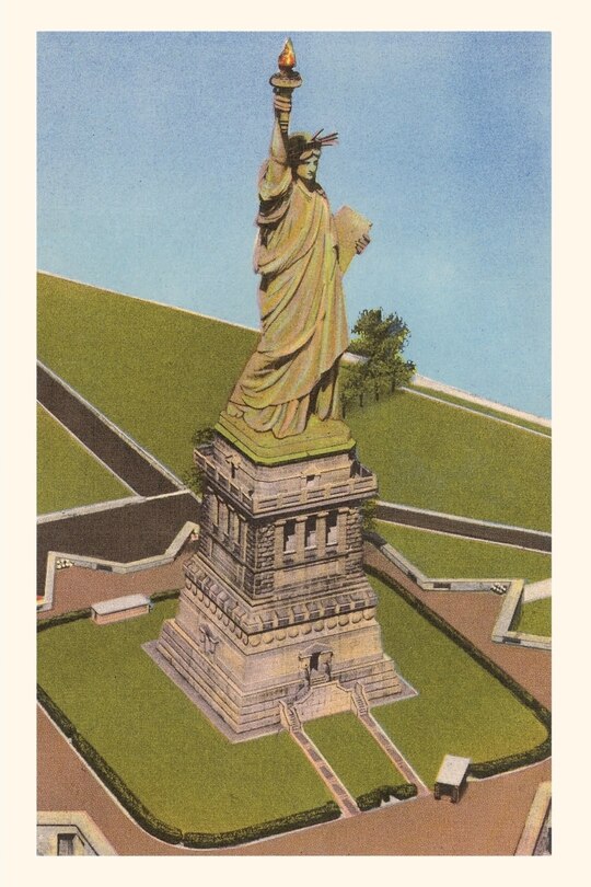 Front cover_Vintage Journal Aerial View, Statue of Liberty, New York City