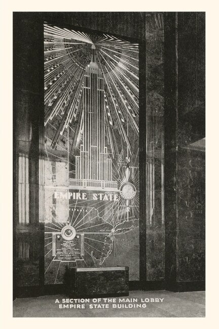 Couverture_Vintage Journal Lobby, Empire State Building, Art Deco, New York City