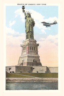 Front cover_Vintage Journal Statue of Liberty with Biplane, New York City