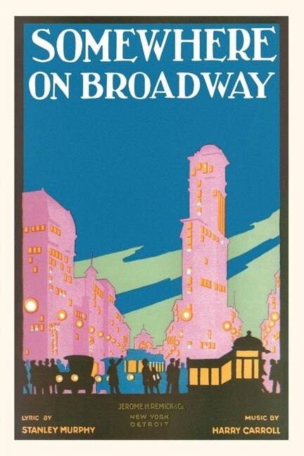 Couverture_Vintage Journal Somewhere on Broadway, Sheet Music, New York