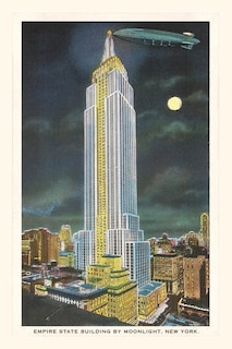 Couverture_Vintage Journal Blimp, Moon over Empire State Building, New York City