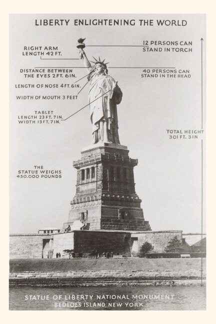 Front cover_Vintage Journal Diagram of Statue of Liberty