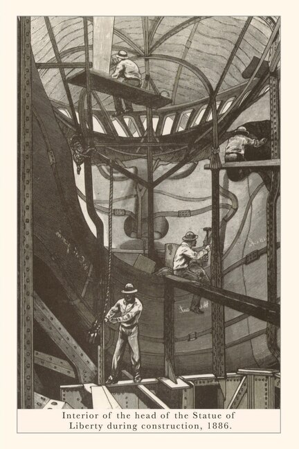 Couverture_Vintage Journal Interior of Statue of Liberty During Construction