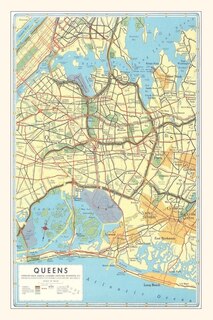 Front cover_Vintage Journal Map of Queens, New York