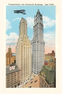 Front cover_Vintage Journal Transportation and Woolworth Buildings, New York City