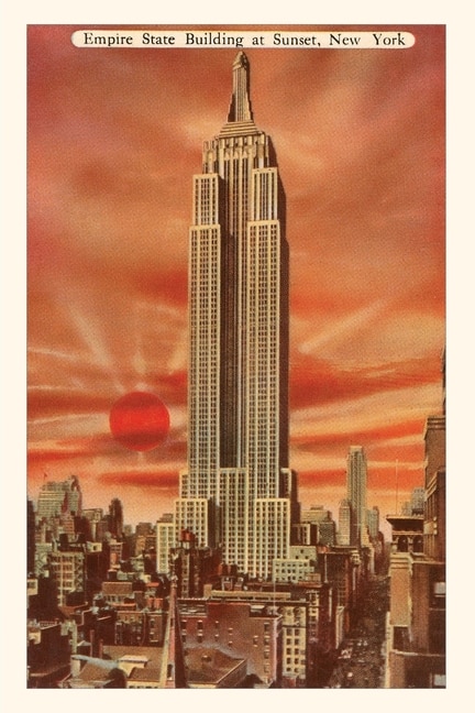 Front cover_Vintage Journal Sunset, Empire State Building, New York City