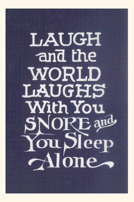 Front cover_Vintage Journal Laugh in Company, Snore Alone