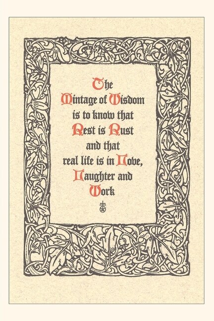 Front cover_Vintage Journal The Value of Love, Laughter and Work