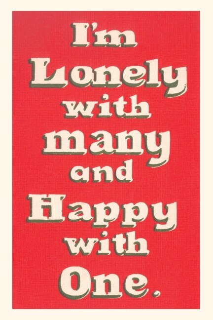 Couverture_Vintage Journal Lonely with Many, Happy with One