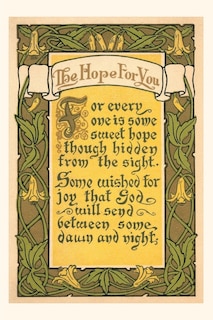 Front cover_Vintage Journal Hope for You, Inspirational Rhyme