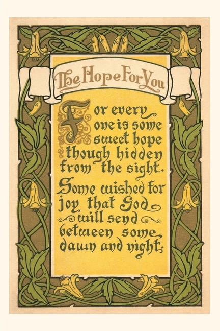 Front cover_Vintage Journal Hope for You, Inspirational Rhyme