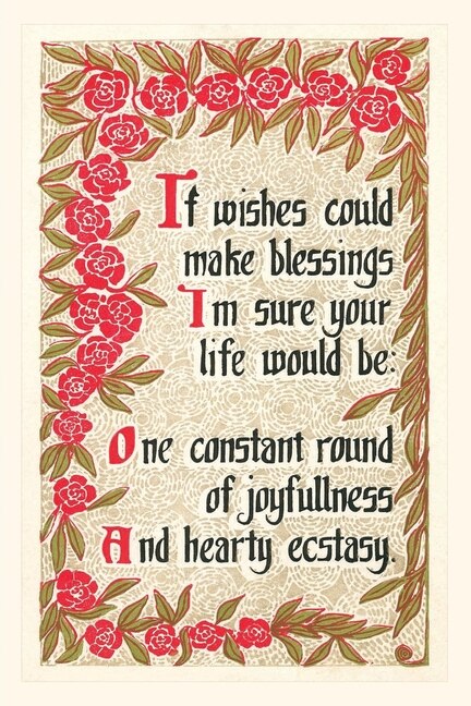 Couverture_Vintage Journal If Wishes Could Make Blessings, Rhyme