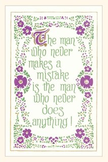 Couverture_Vintage Journal The Man who Never Makes a Mistake, Slogan