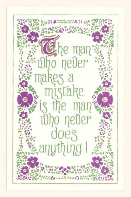 Couverture_Vintage Journal The Man who Never Makes a Mistake, Slogan