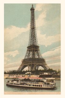 Front cover_Vintage Journal Eiffel Tower and Boat on the Seine