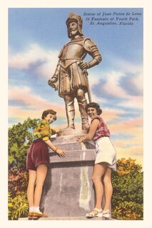 Front cover_Vintage Journal Ponce de Leon Statue, St. Augustine, Florida