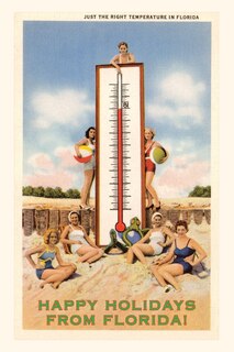 Front cover_Vintage Journal Happy Holidays from Florida, Bathing Beauties with Thermometer