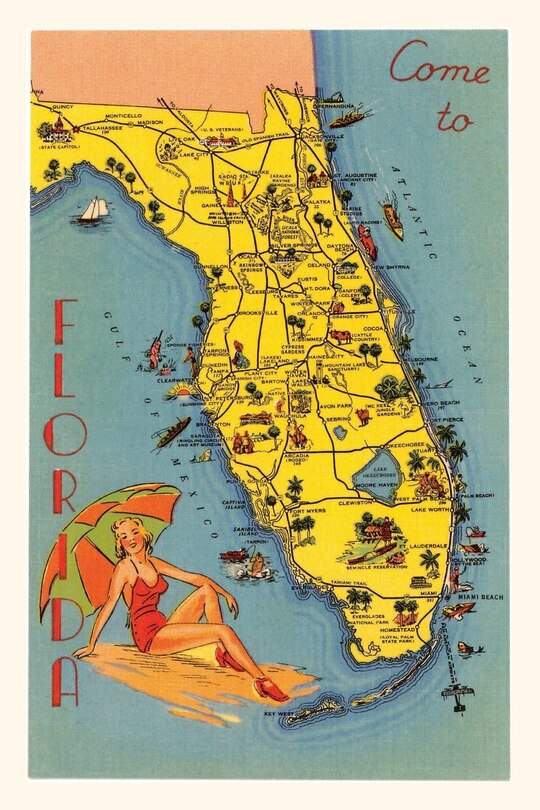 Front cover_Vintage Journal Map of Florida