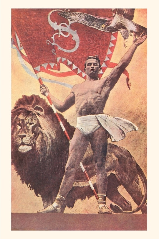 Front cover_Vintage Journal Strongman with Falcon and Lion