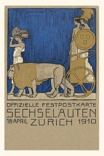 Front cover_Vintage Journal Zurich Commemoration, Lions and Chariot, Switzerland