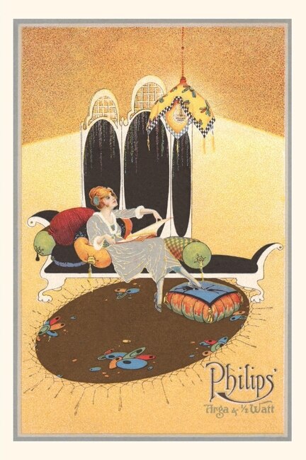 Front cover_Vintage Journal Woman on Chaise Admiring Lamp