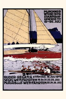 Front cover_Vintage Journal Munich Rowing Regatta Poster, Germany