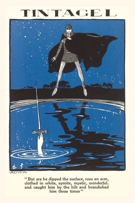 Front cover_Vintage Journal Tintagel, Excalibur Rising from the Lake for King Arthur