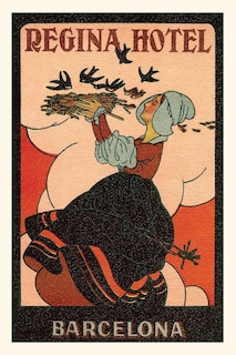 Front cover_Vintage Journal Regina Hotel Poster, Dutch Woman with Bird's Nest
