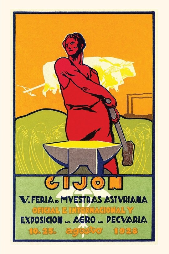 Front cover_Vintage Journal Man with Anvil, Gijon